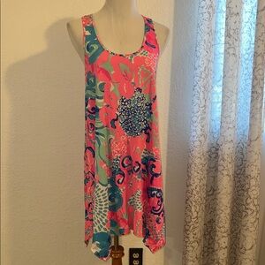 Beachy asymmetrical racer back Lilly dress